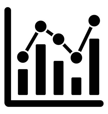 Çizgi grafik glif simgesini