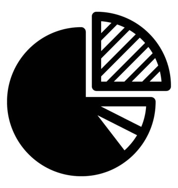 Pasta grafiği glif simgesi