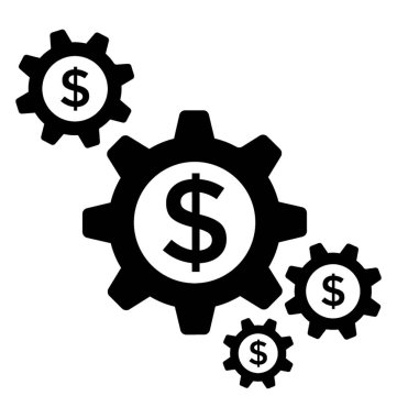 Finansal Hizmetler glif vektör simgesi