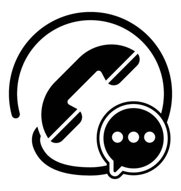 Glif vektör simge bizi arayın