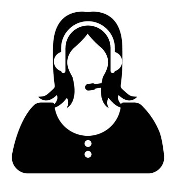 Telefon operatörü glif vektör simgesi