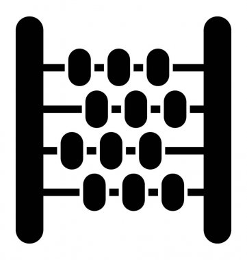 Abaküs glif vektör simgesi