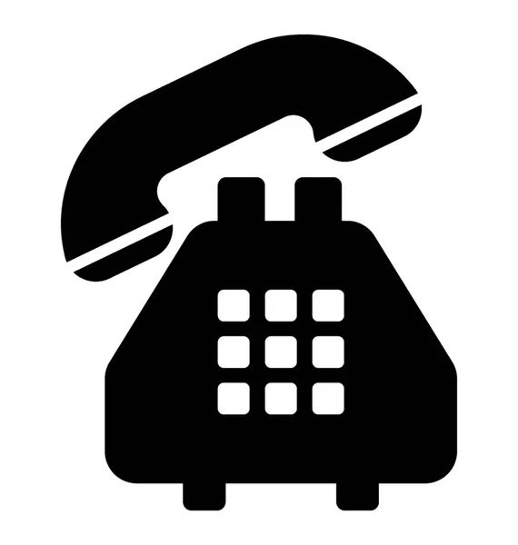 Teléfono Glifo Vector Icono — Vector de stock