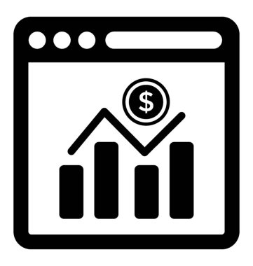 Glif vektör simge pazarlama gelen