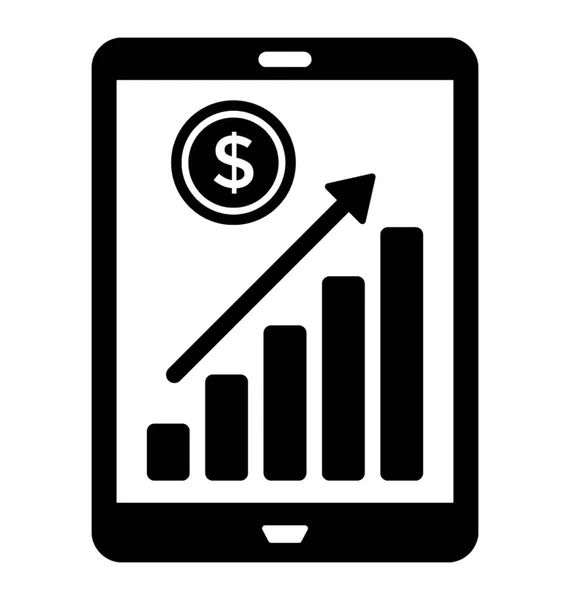 Business Analysis Glyph Vector Icon — Stock Vector