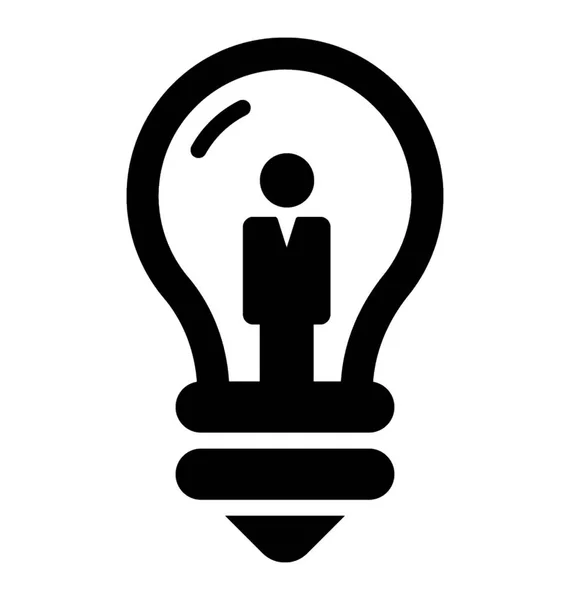 Creative Businessman Glyph Vector Icon — Stock Vector