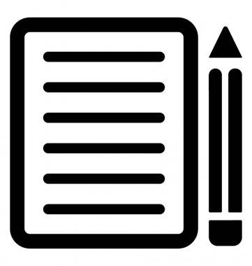 Rapor glif vektör simgesi