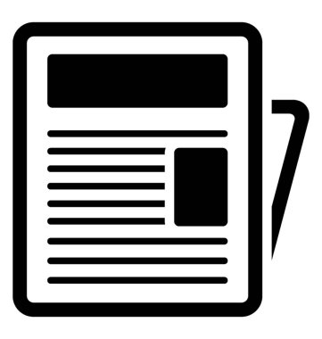 Haber glif vektör simgesi