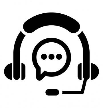 Müşteri Destek glif vektör simgesi