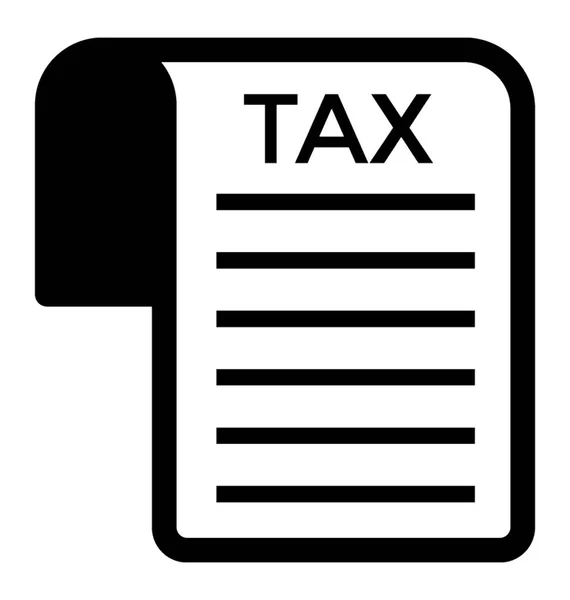 Daňové Formuláře Glyfů Vektorové Ikony — Stockový vektor