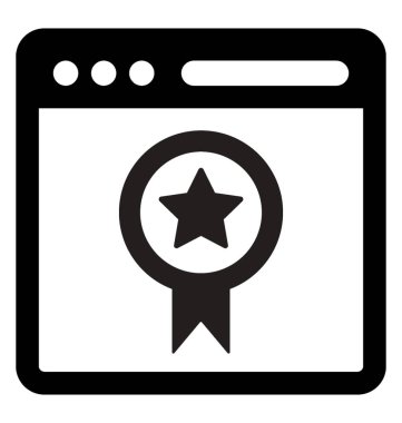 Kalite Site glif vektör simgesi