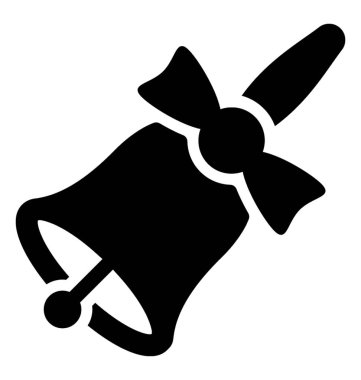 Bell glif vektör simgesi