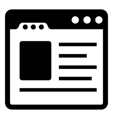 Online hesap glif vektör simgesi