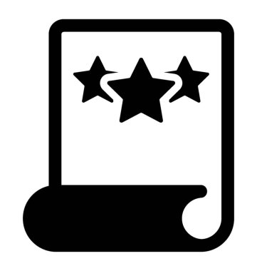 Wishlist glif vektör simgesi