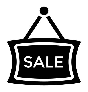 Satılık glif vektör simgesi