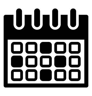 Zamanlama glif vektör simgesi