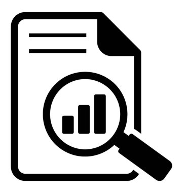 Analytics glif vektör simgesi