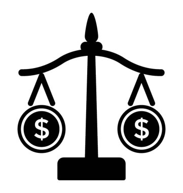 Bütçe Dengesi glif simgesi