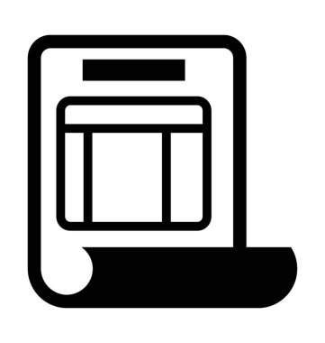 Fatura glif vektör simgesi