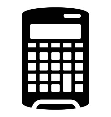 POS makinesi glif simgesi