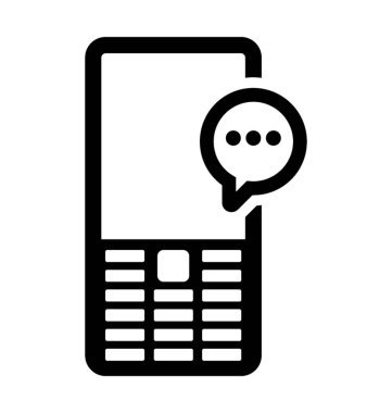 İleti glif vektör simgesi