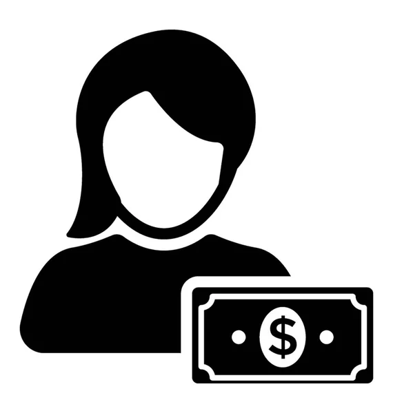 Download Dollar sign icon vector female user person profile avatar with currency symbol for banking and ...