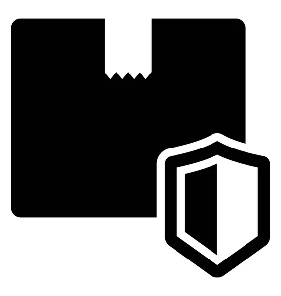 Icône Glyphe Protection Fret — Image vectorielle