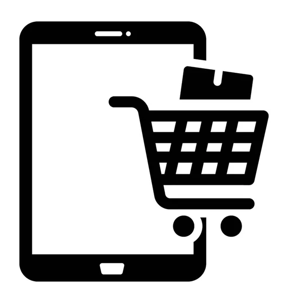 Alışveriş App Glif Simgesi — Stok Vektör