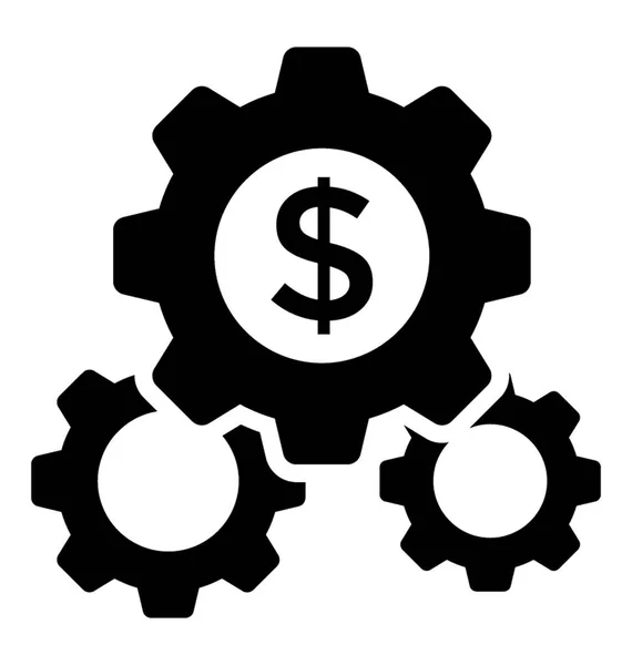 Glifo Hacer Dinero Icono — Vector de stock