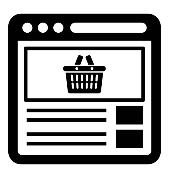 Εικονίδιο Commerce Website Γλύφων — Διανυσματικό Αρχείο