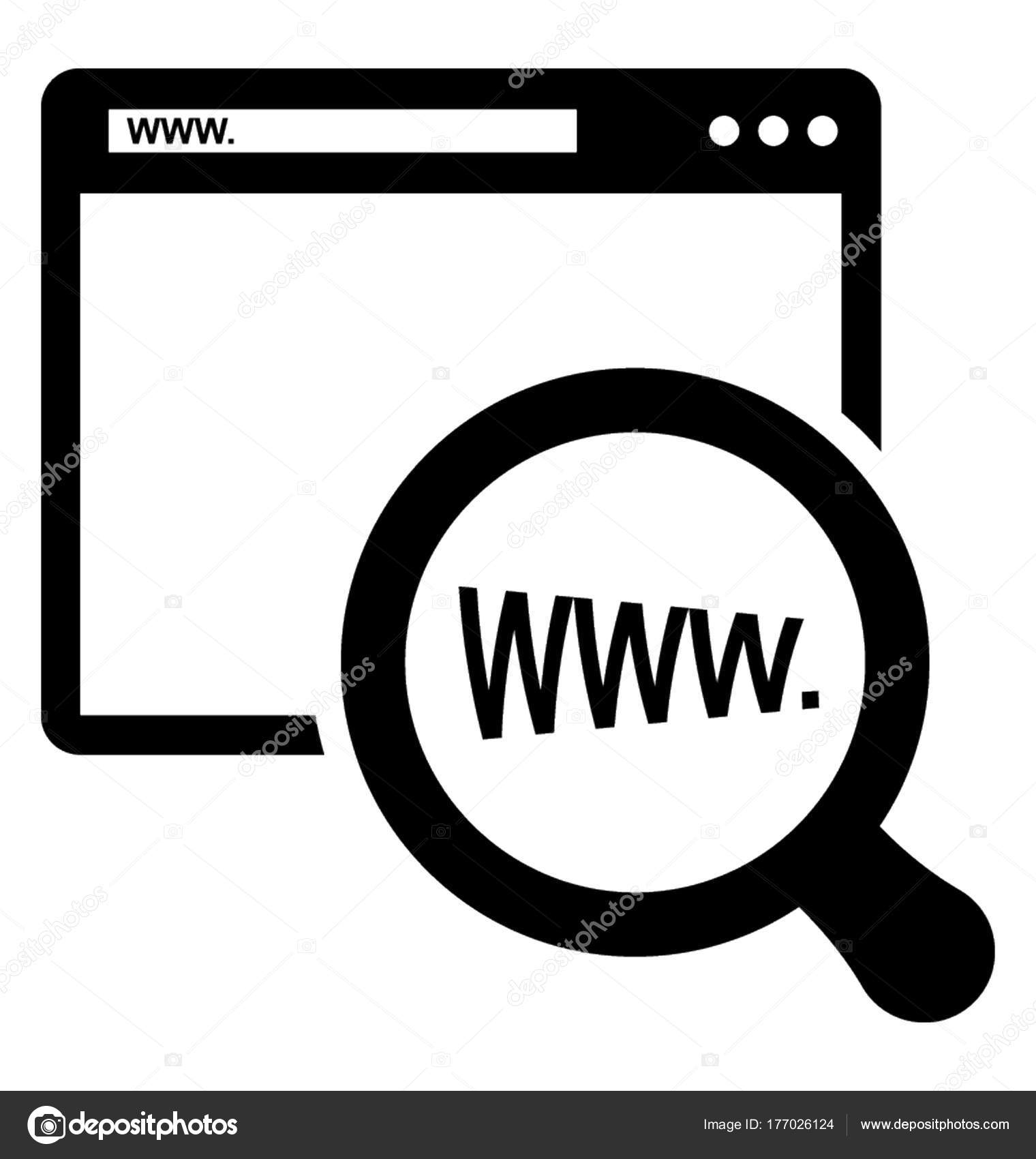 Internet Suche Glyphen Vektor Symbol Stock-Vektorgrafik von ©vectorsmarket  177026124