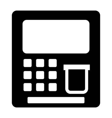 ATM glif vektör simgesi