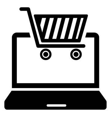 E-ticaret glif vektör simgesi