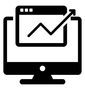 SEO izleme glif vektör simgesi