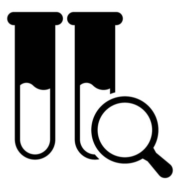 Araştırma glif vektör simgesi