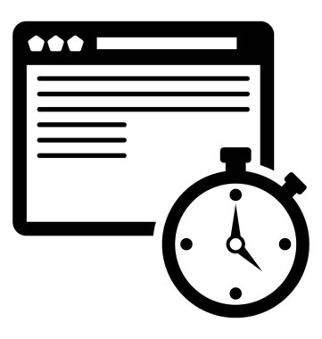 Web sitesi hız glif vektör simge