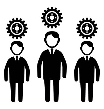 Kurumsal strateji glif vektör simgesi