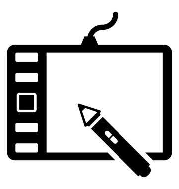 Dijital sanat simge vektör simgesi