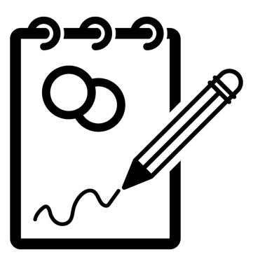 Glif vektör simge çizimi