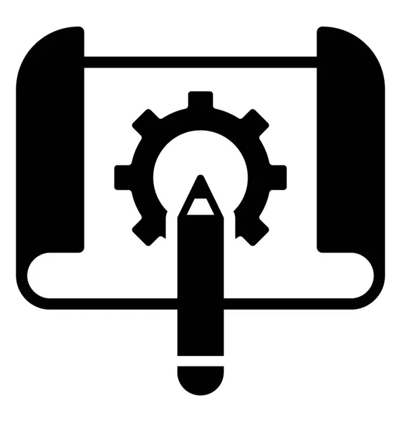 Prototipagem Glyph Vector Icon — Vetor de Stock