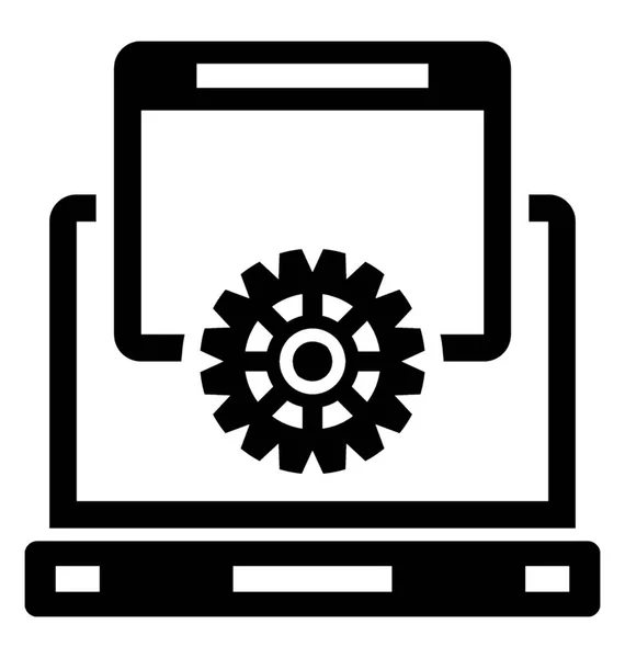 Web Management Glyph Vector Icono — Archivo Imágenes Vectoriales