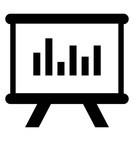 Presentation Glyph Vector Icon — Stock Vector