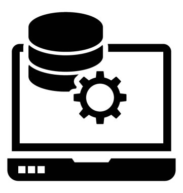 Veri işleme glif simgesi