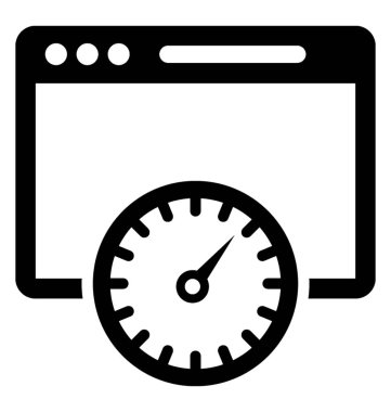 Web sitesi hız testi glif simge
