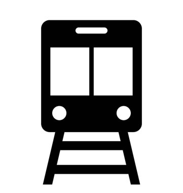 Tren glif vektör simgesi