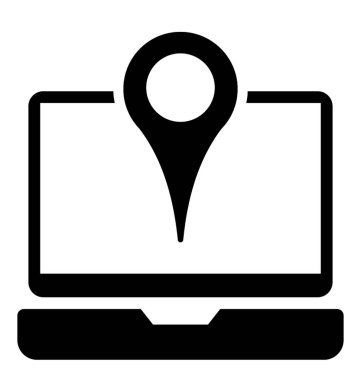 Online konum glif simgesi