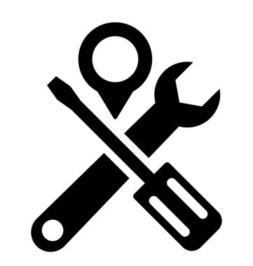 Hizmet konumu glif simgesi