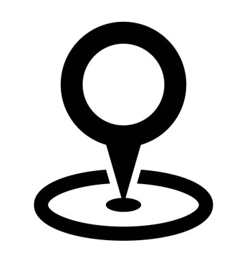 Konumu noktası glif simgesi