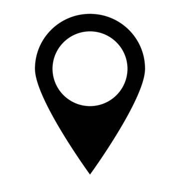 Konumu PIN glif simgesi