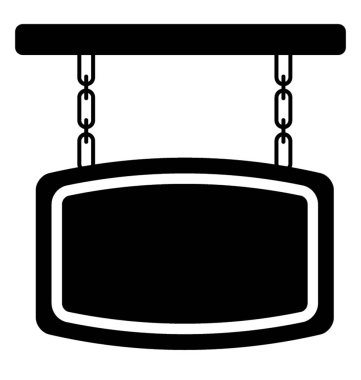 Tabela glif vektör simgesi